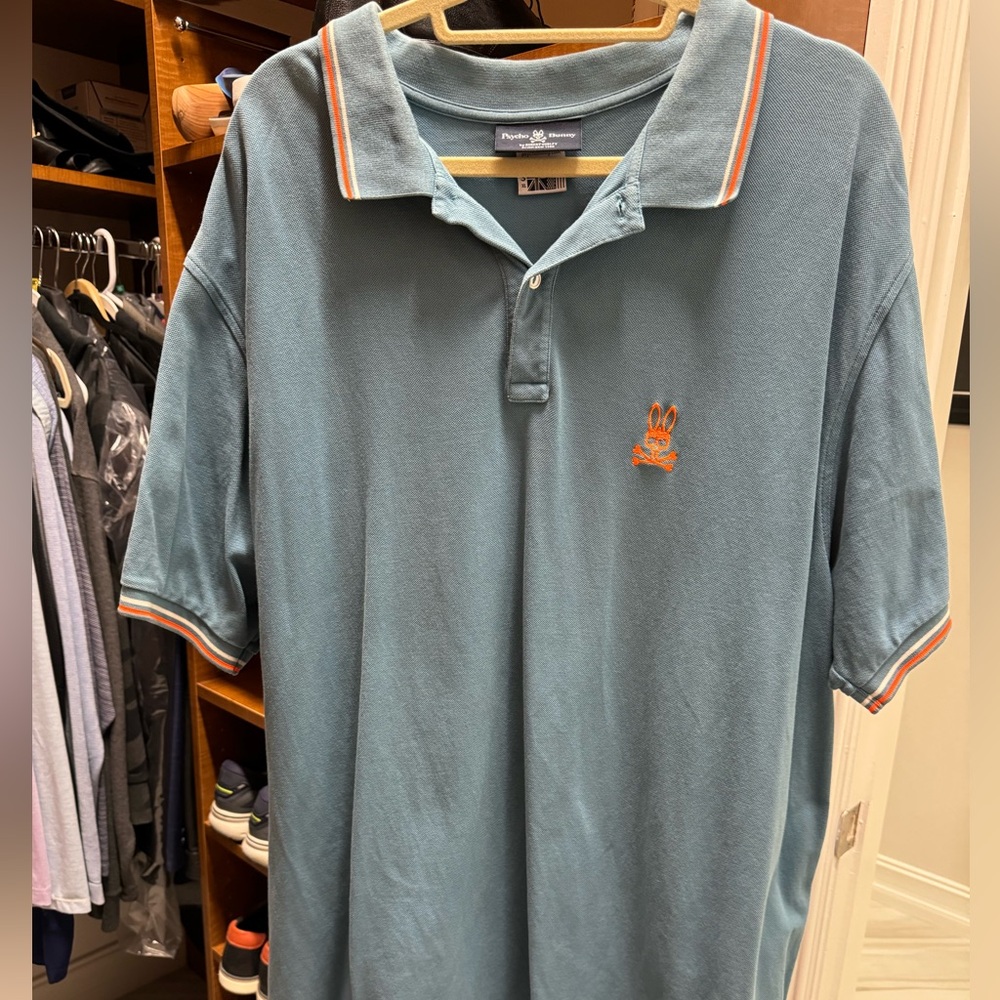 Men’s psycho bunny polo.  Color is teal size 3x